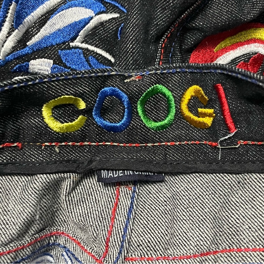 COOGI Vintage straight leg embroidered denim jeans men’s size 38 hip hop - Picture 7 of 14